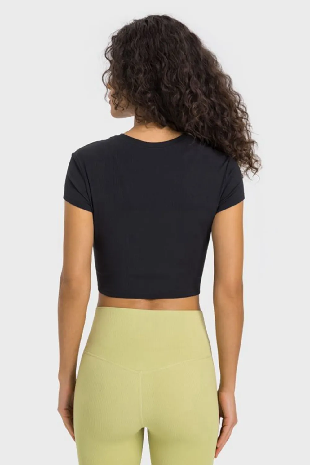 Round Neck Short Sleeve Cropped Sports T-Shirt, image 14