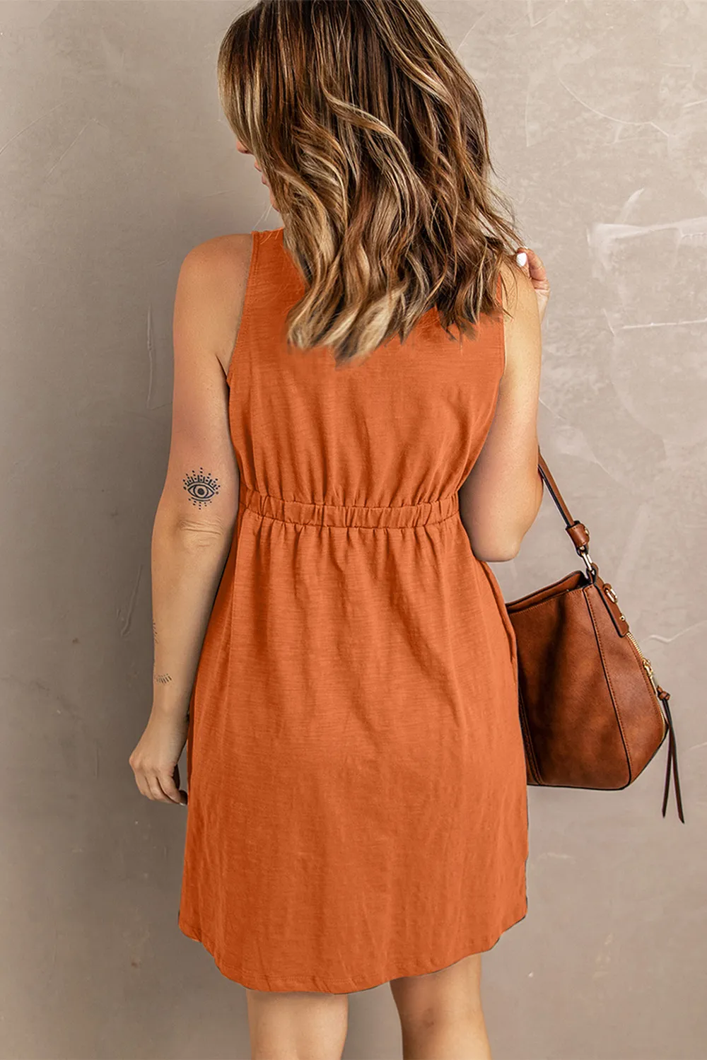 Sleeveless Button Down Mini Magic Dress, image 27