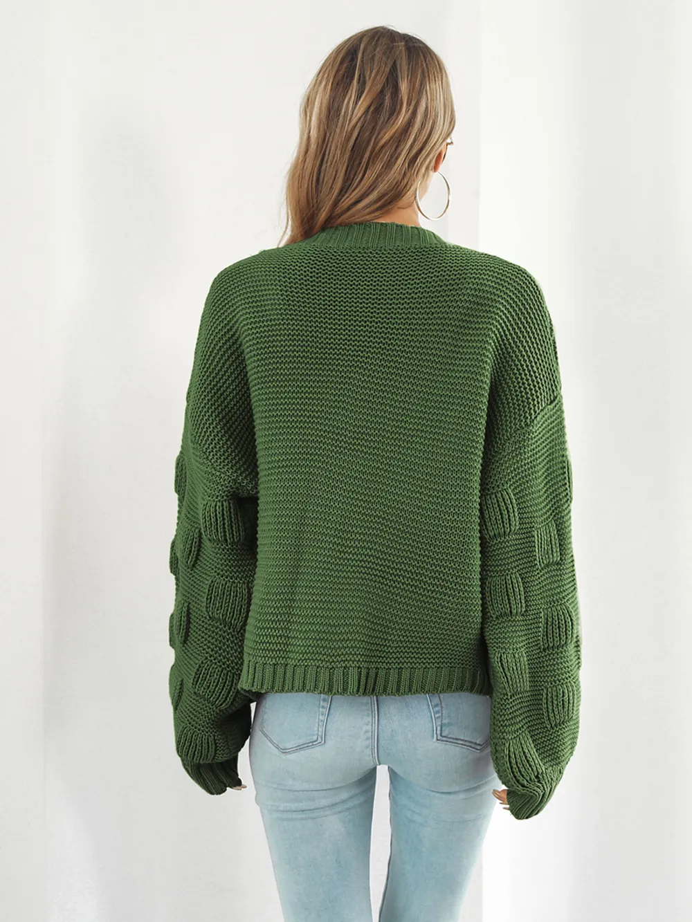 Open Front Ribbed Trim Cardigan, image 6