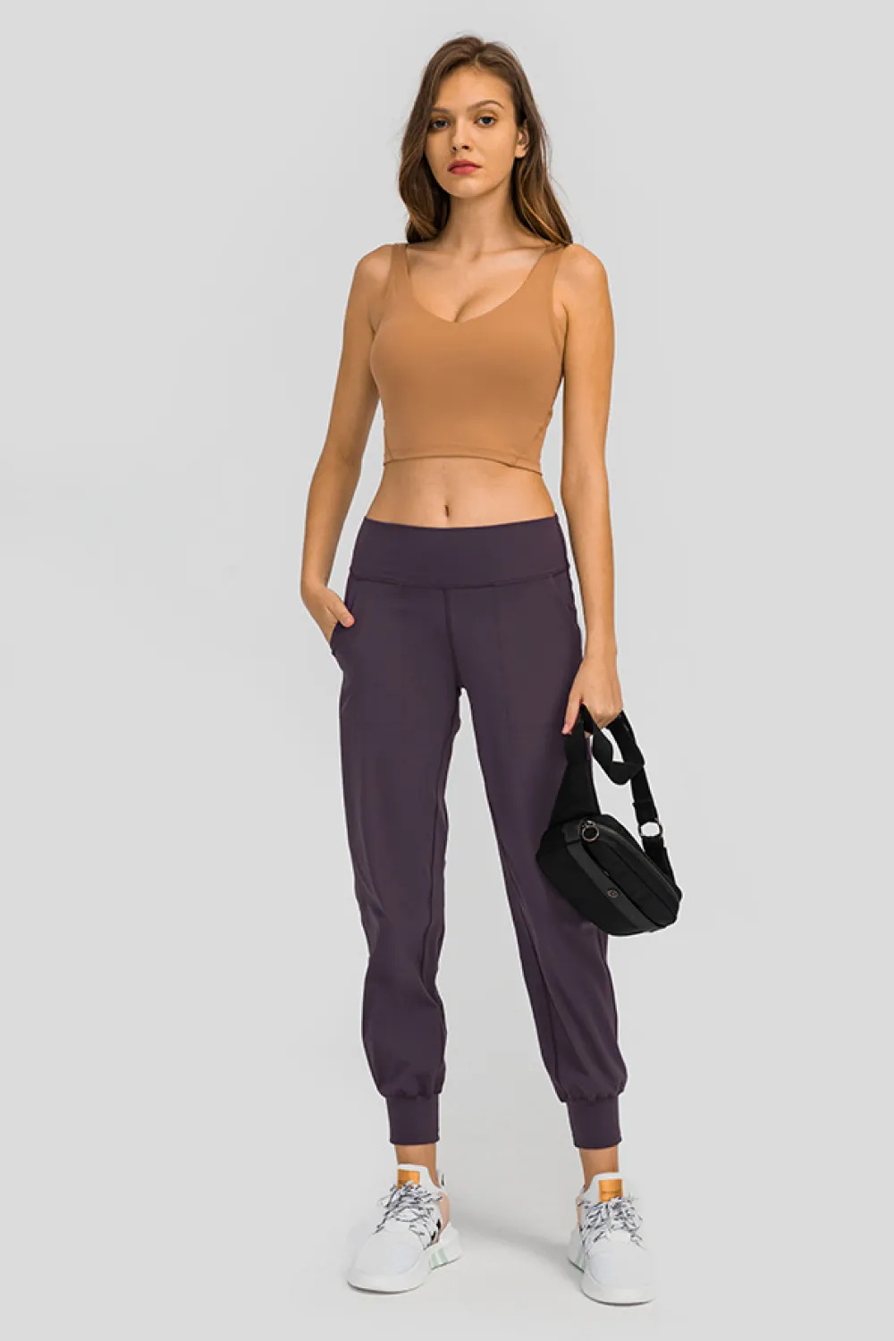 Wide Waistband Slant Pocket Pants, image 9