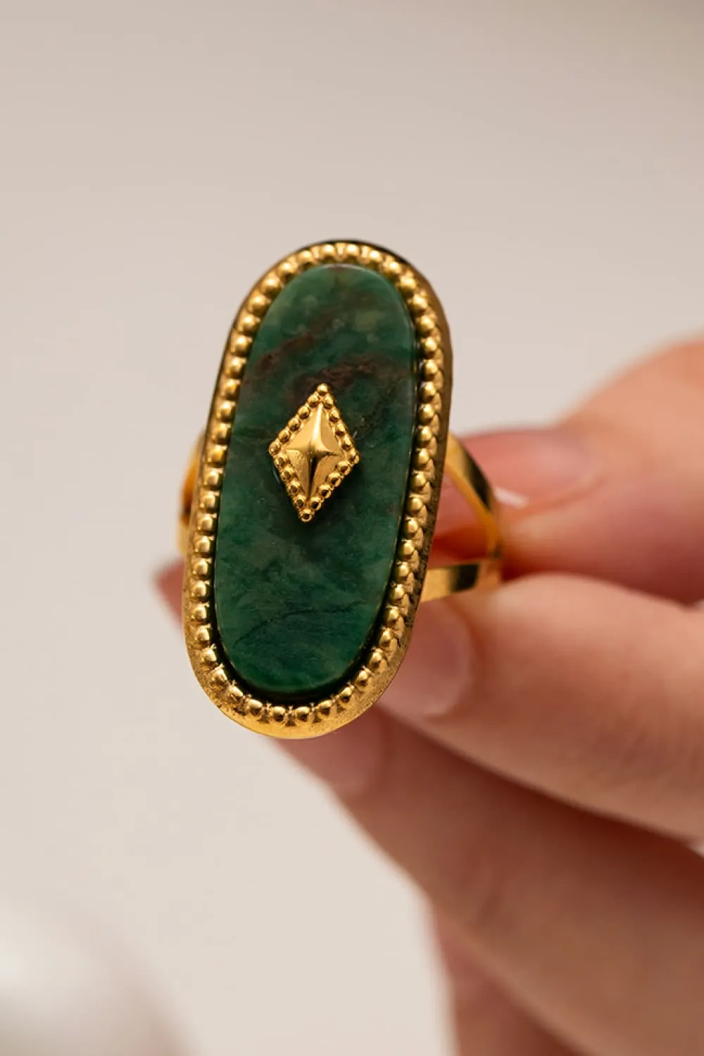 Natural Stone Copper Ring, image 5