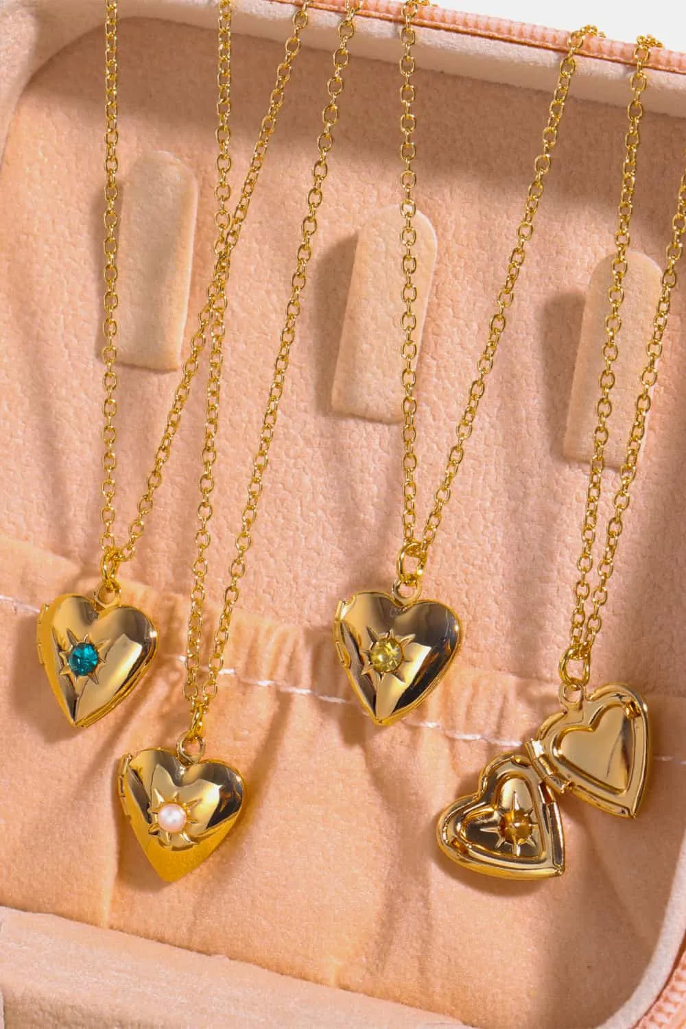 Zircon Heart Shape 14K Gold-Plated Pendant Necklace, image 7