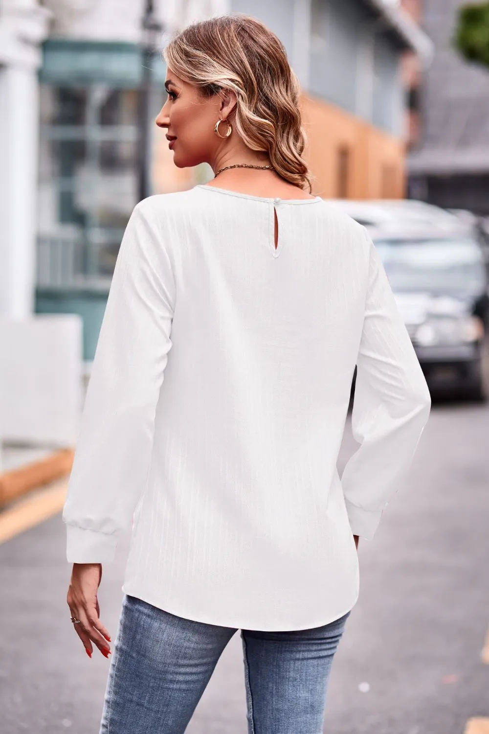 Round Neck Long Sleeve Tee, image 7