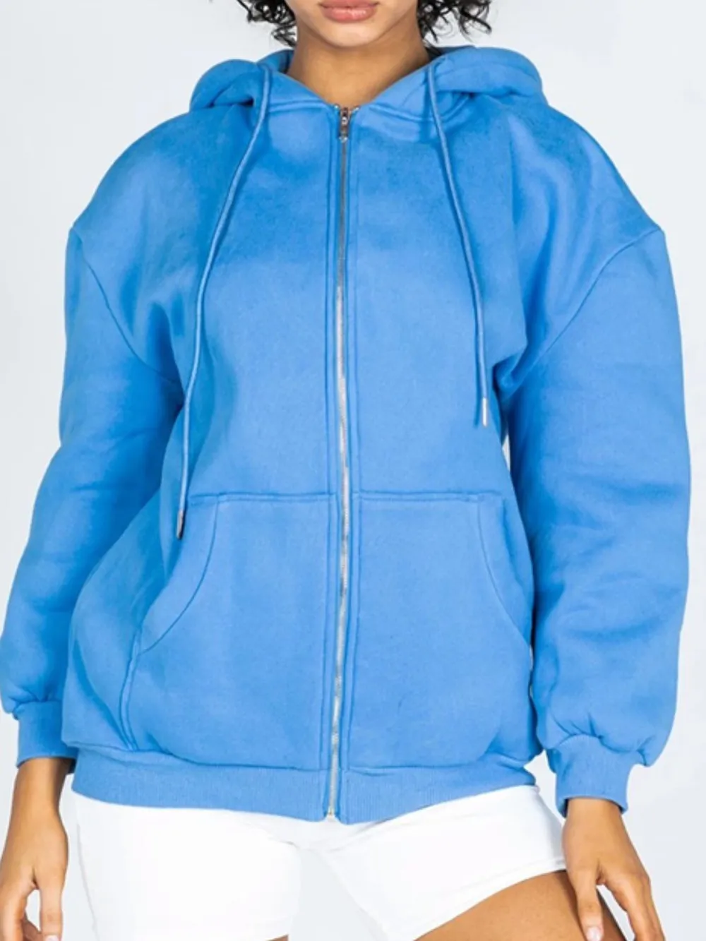 Zip-Up Drawstring Hoodie, image 7