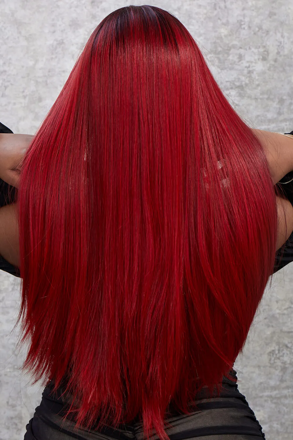 13*2" Lace Front Wigs Synthetic Straight 26" 150% Density, image 2