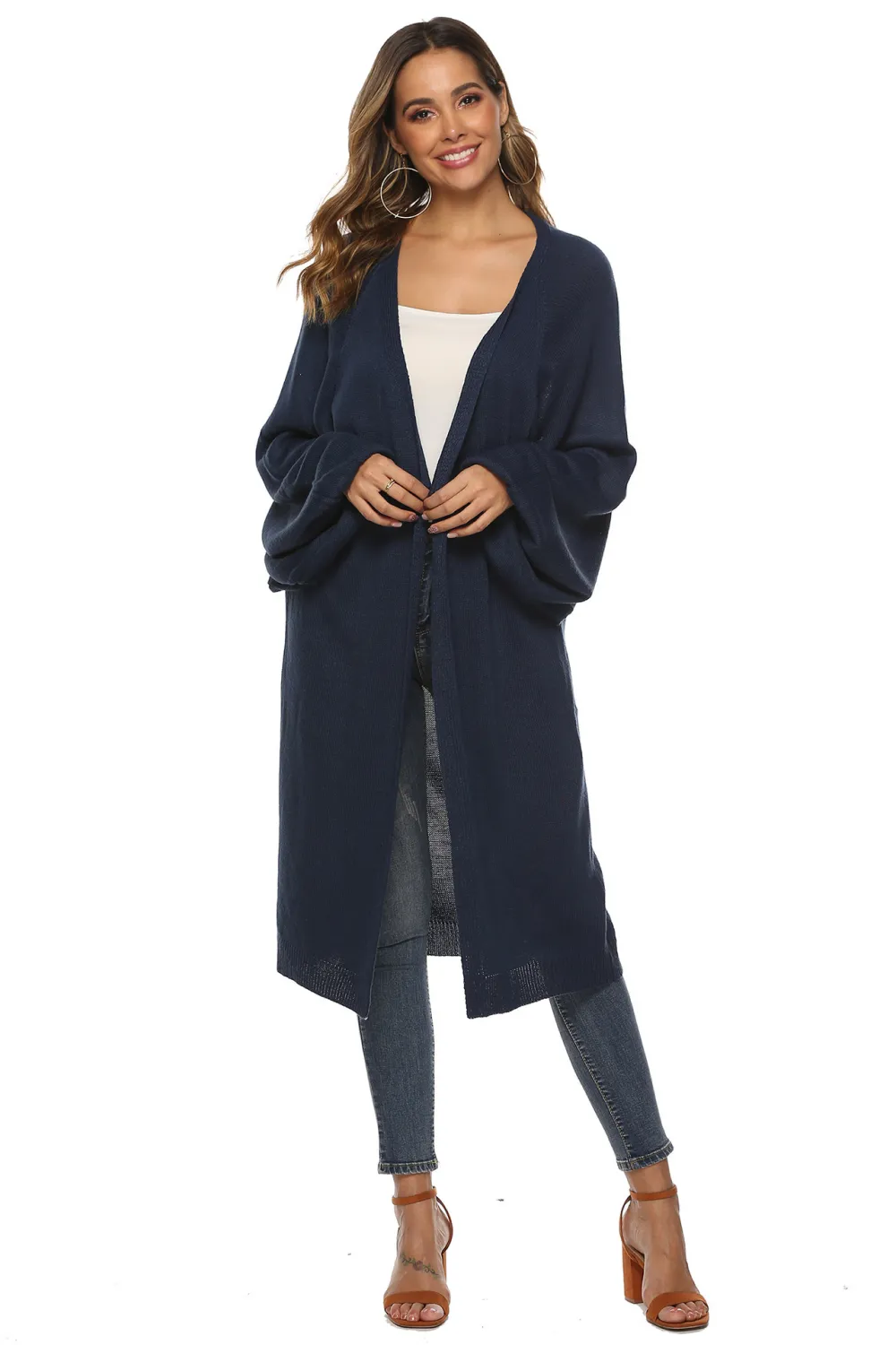 Long Sleeve Open Front Cardigan, image 5