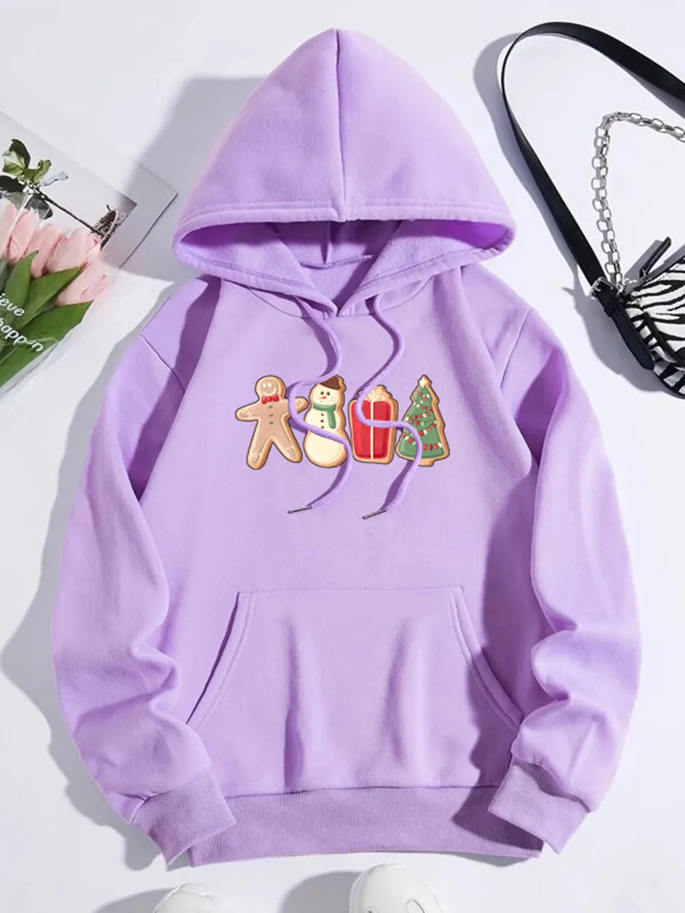Graphic Drawstring Hoodie with Pocket, image 13