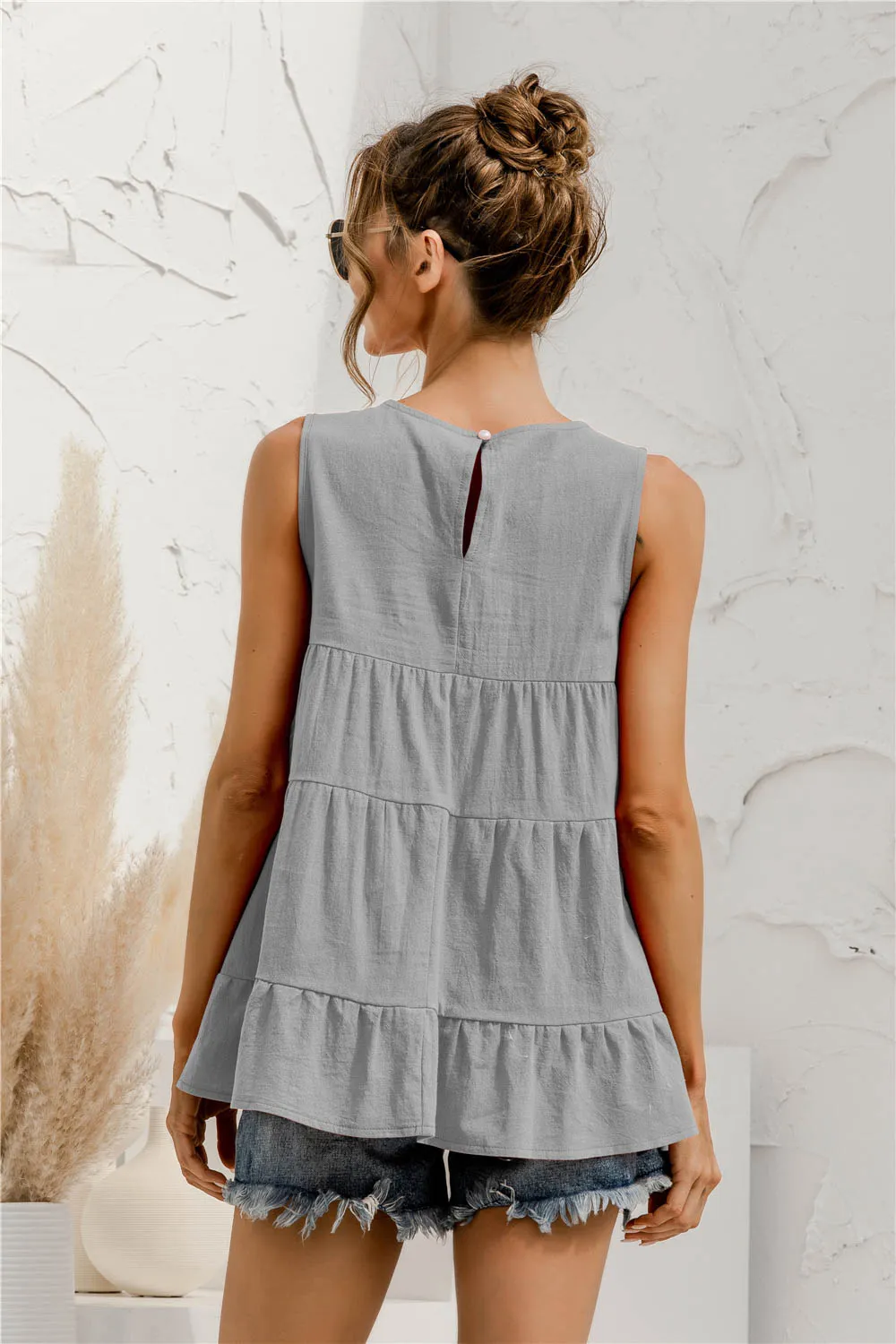 Round Neck Tiered Tank, image 12