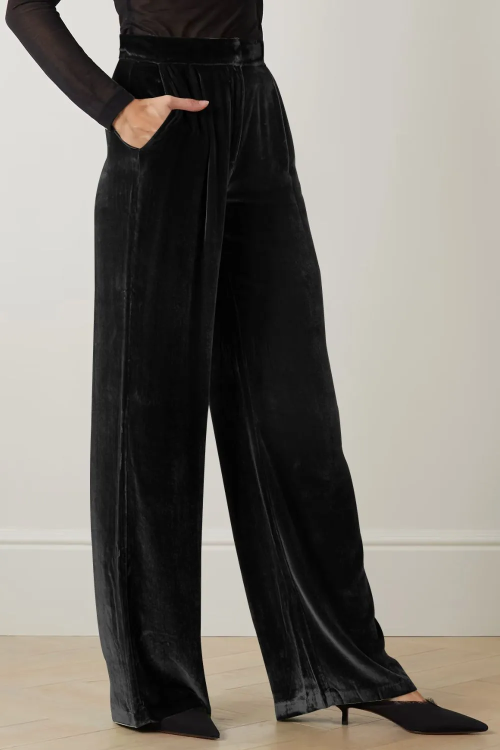 Loose Fit High Waist Long Pants with Pockets, image 8