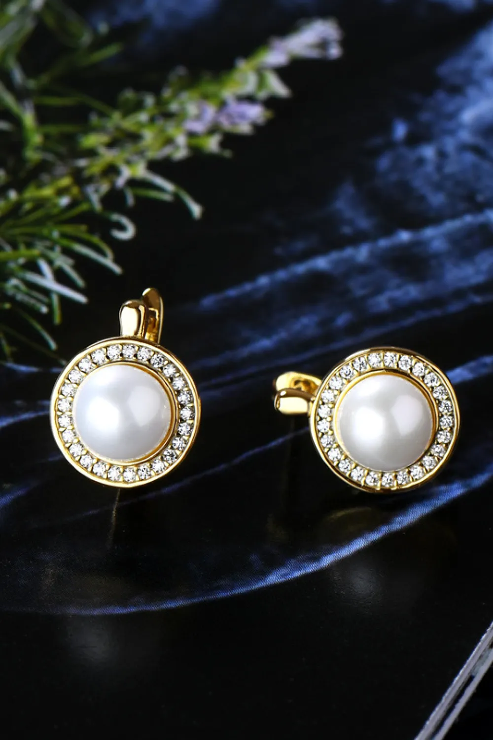 Moissanite Pearl 925 Sterling Silver Earrings, image 7