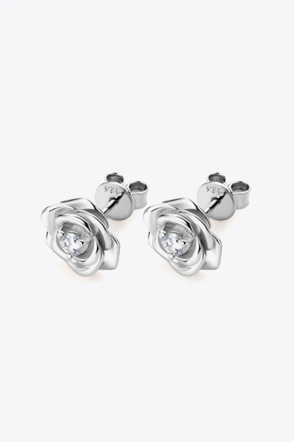 Moissanite Flower 925 Sterling Silver Earrings, image 7