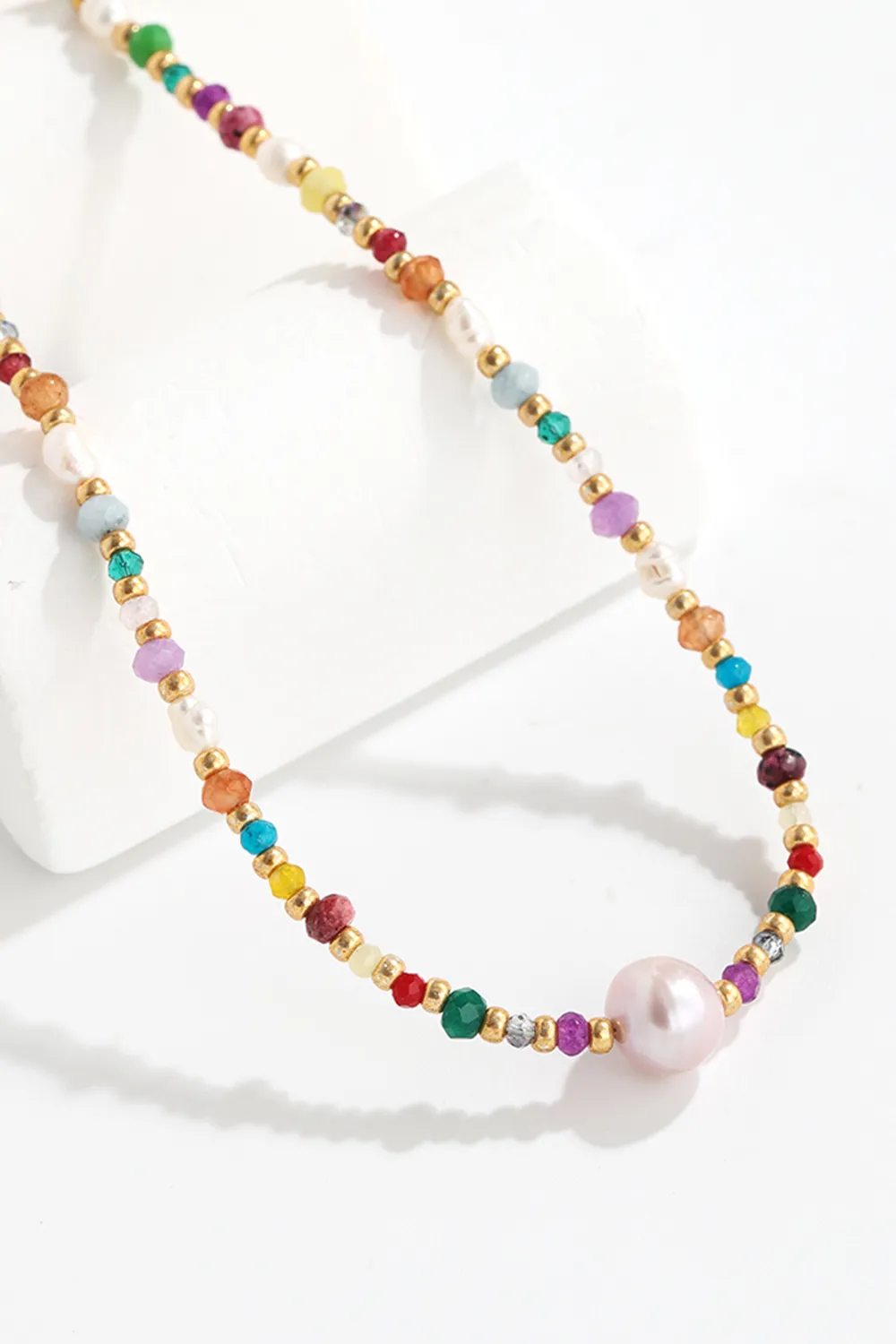 Multicolored Bead Necklace, image 5