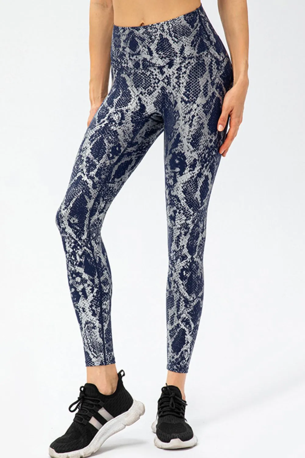 Animal Print Slim Fit Wide Waistband Long Sports Pants, image 9