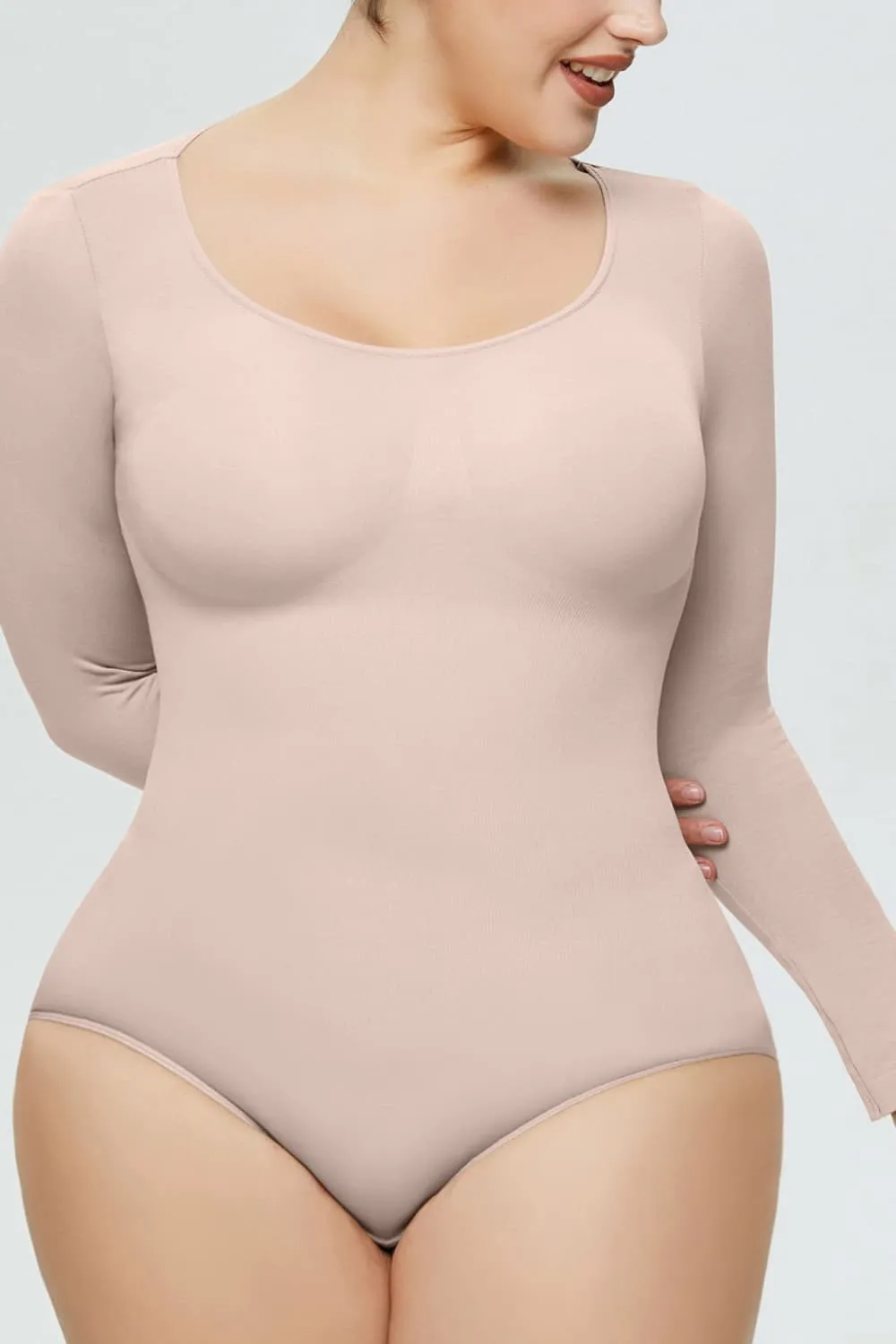 Long Sleeve Shaping Bodysuit, image 9