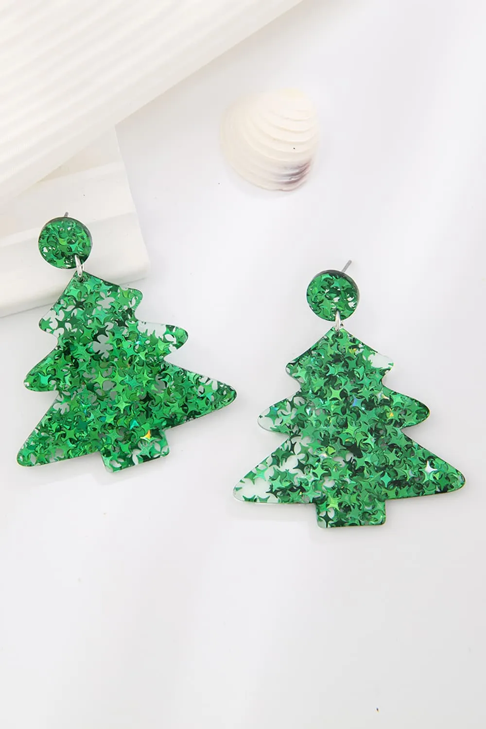 Christmas Tree Acrylic Earrings, image 10