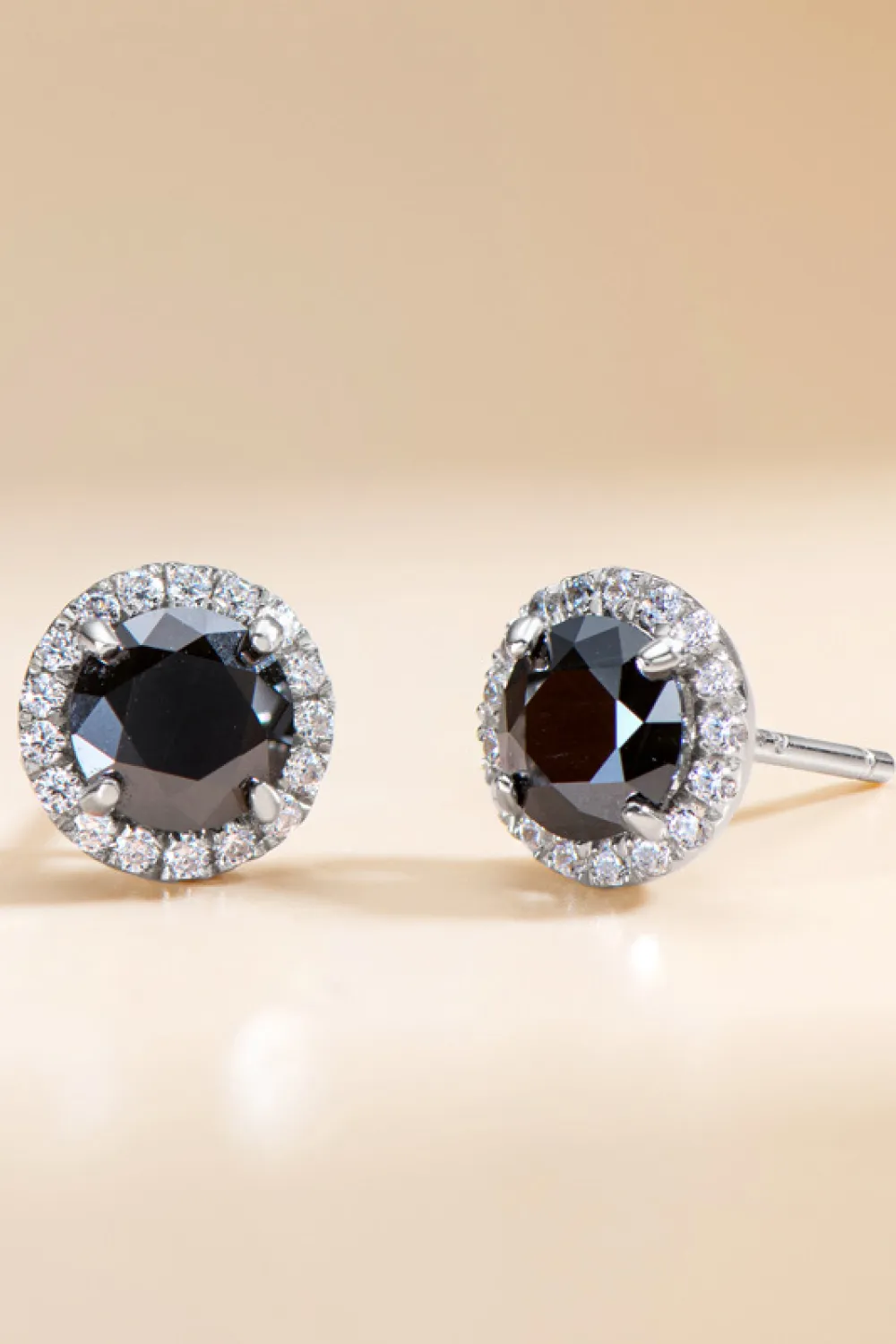 Two-Tone 4-Prong Moissanite Stud Earrings, image 3