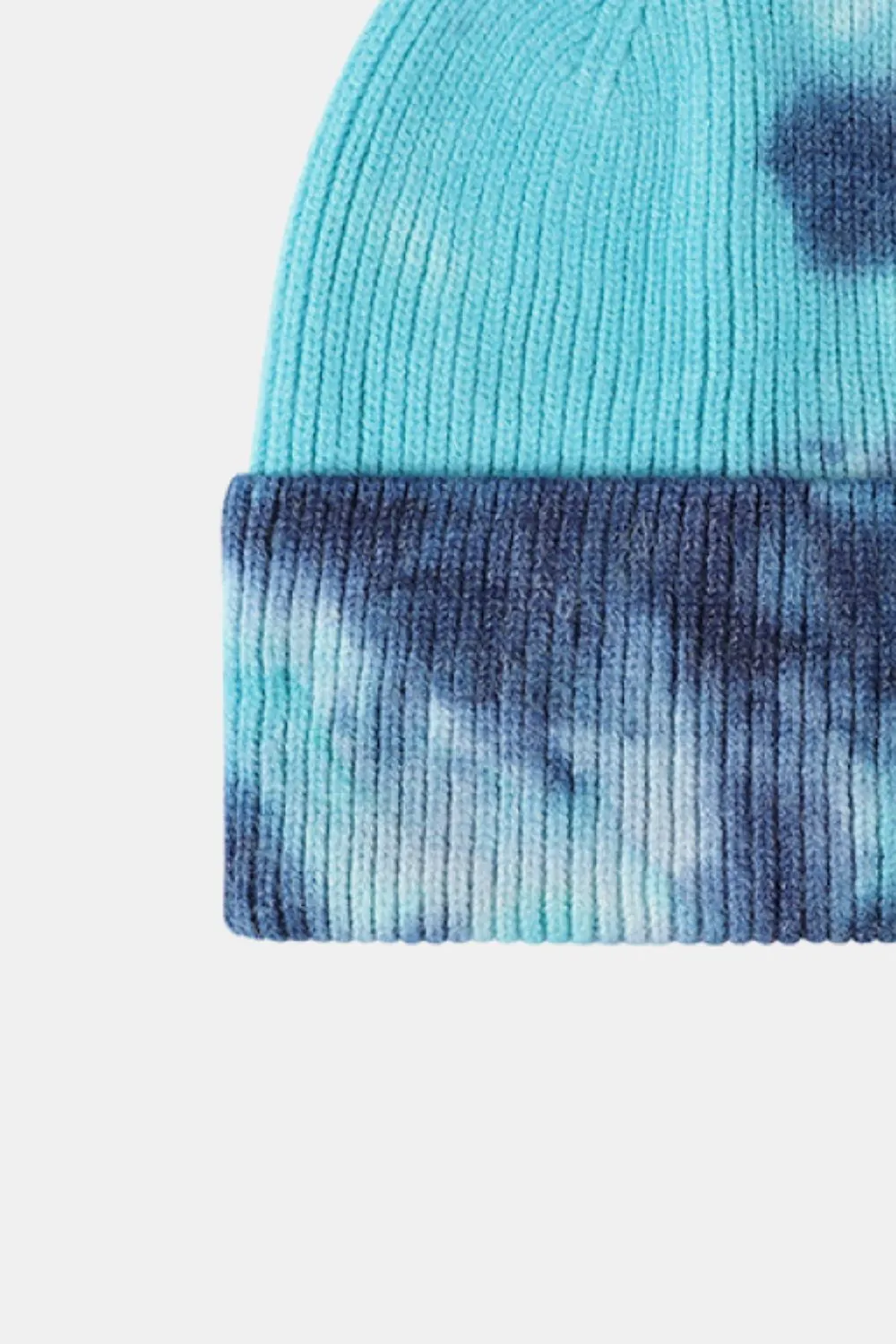 Tie-Dye Cuffed Rib-Knit Beanie Hat, image 22