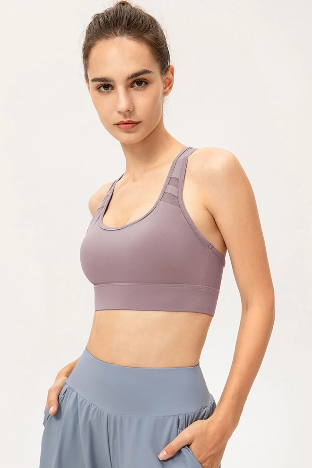 Scoop Neck Long Sports Bra, image 9