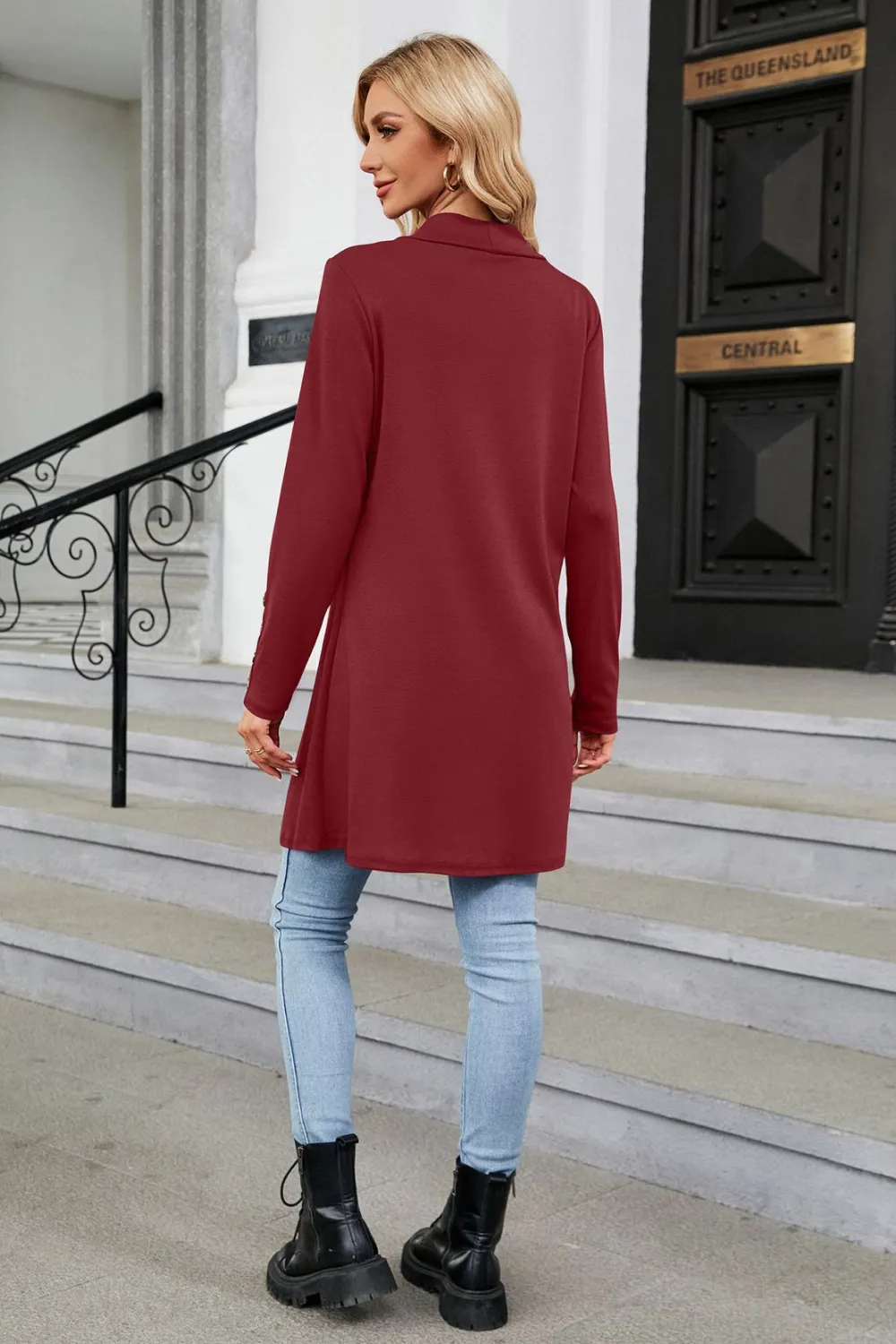 Long Sleeve Open Front Cardigan, image 13