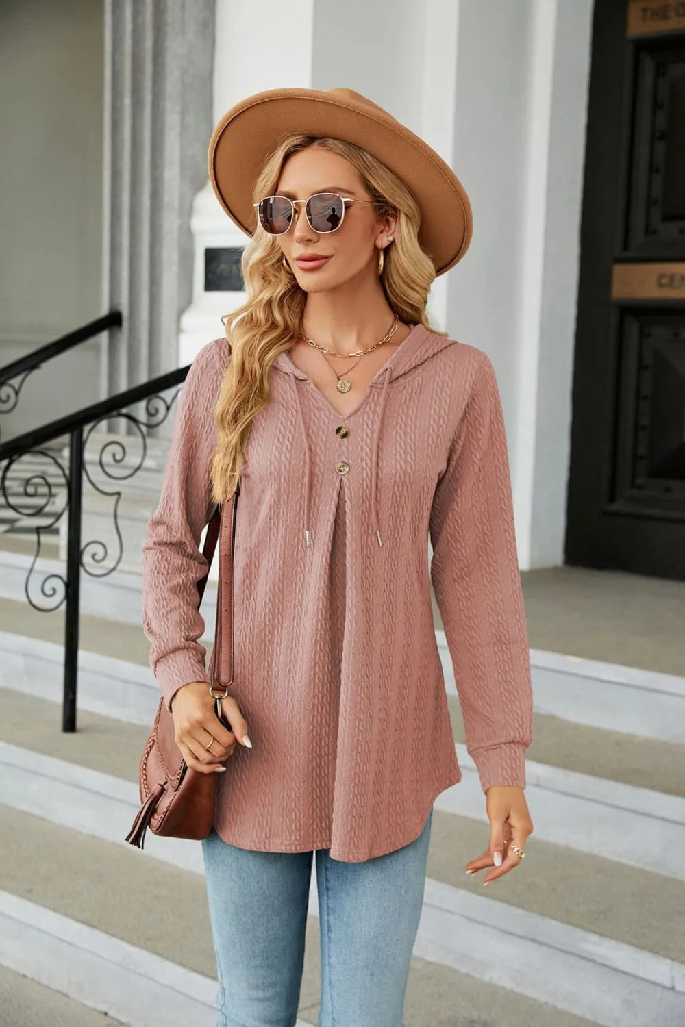 Long Sleeve Hooded Blouse, image 11
