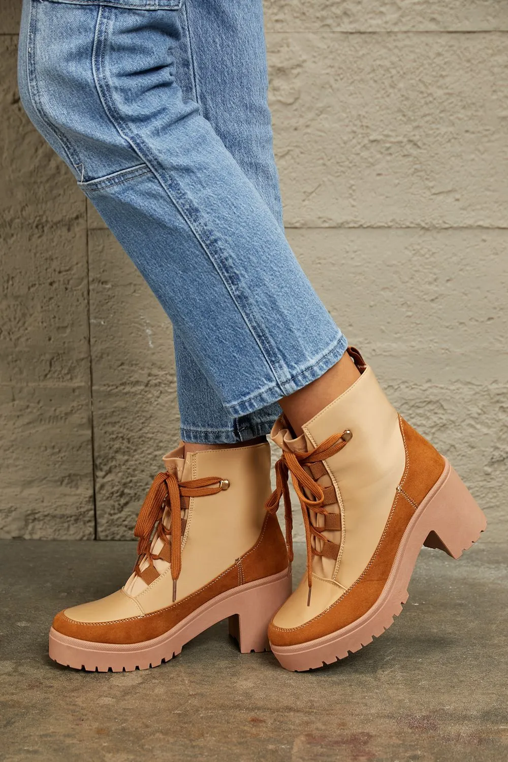 Lace Up Lug Booties, image 5