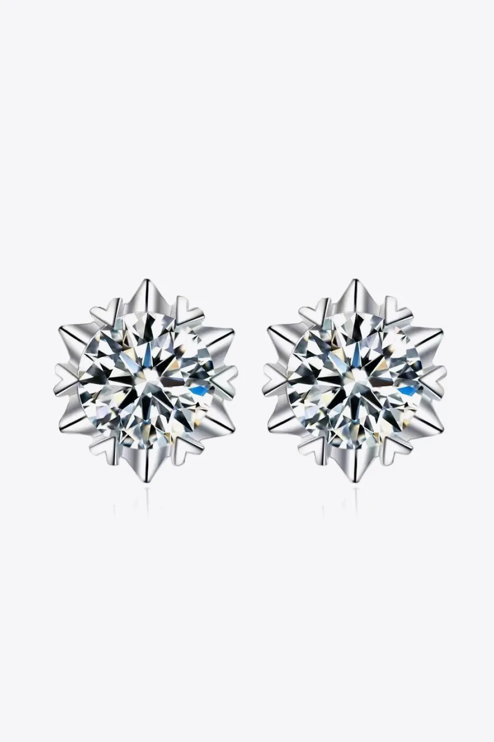 Stuck On You 4 Carat Moissanite Stud Earrings, image 5