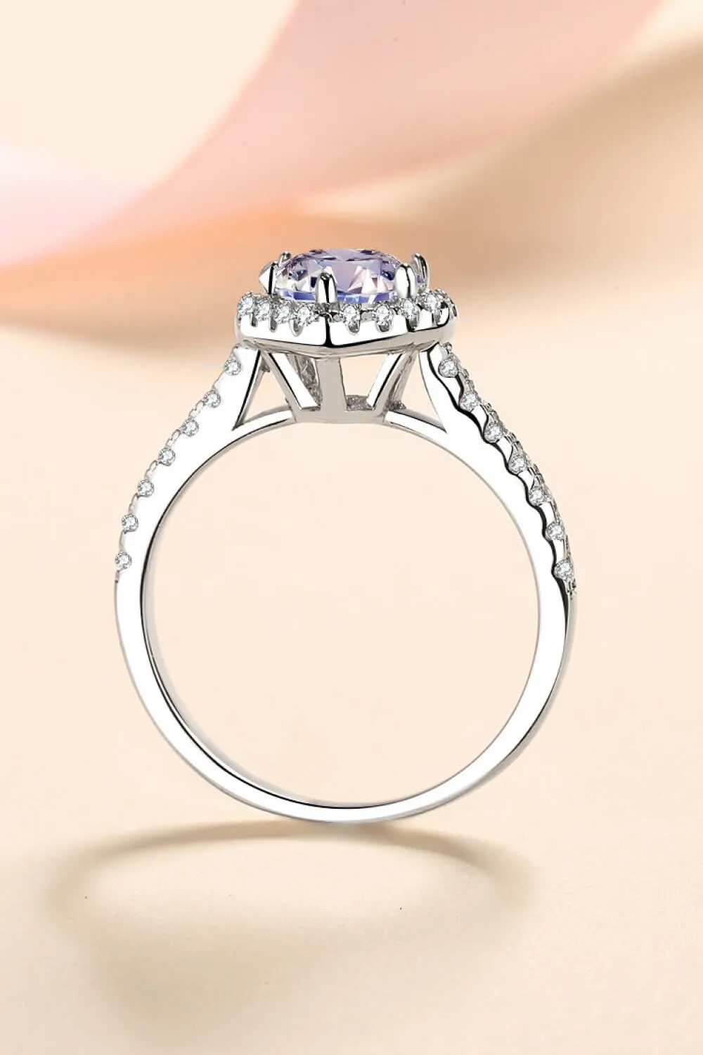 1 Carat Moissanite Heart-Shaped Ring, image 6