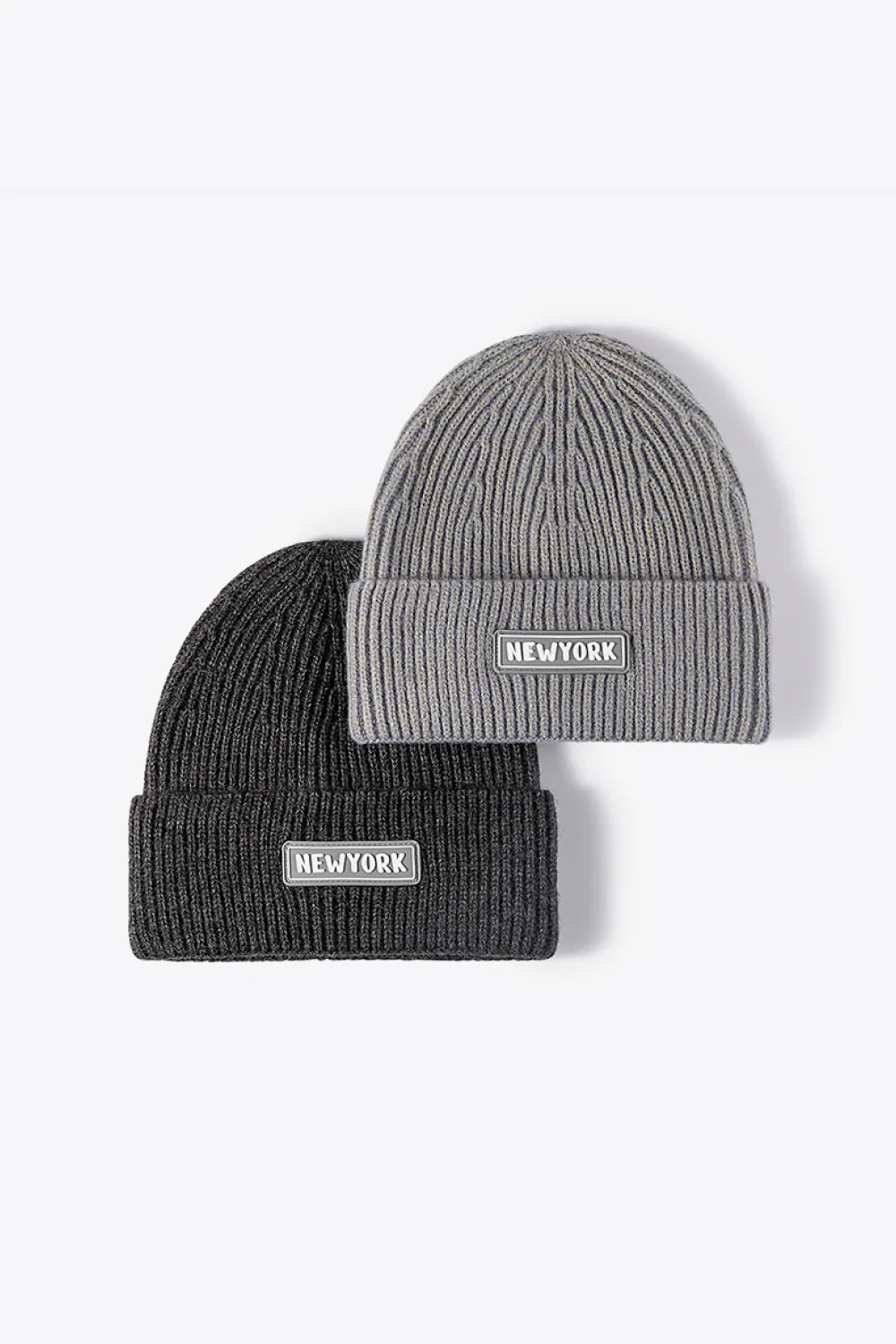 NEWYORK Patch Rib-Knit Cuffed Beanie, image 29