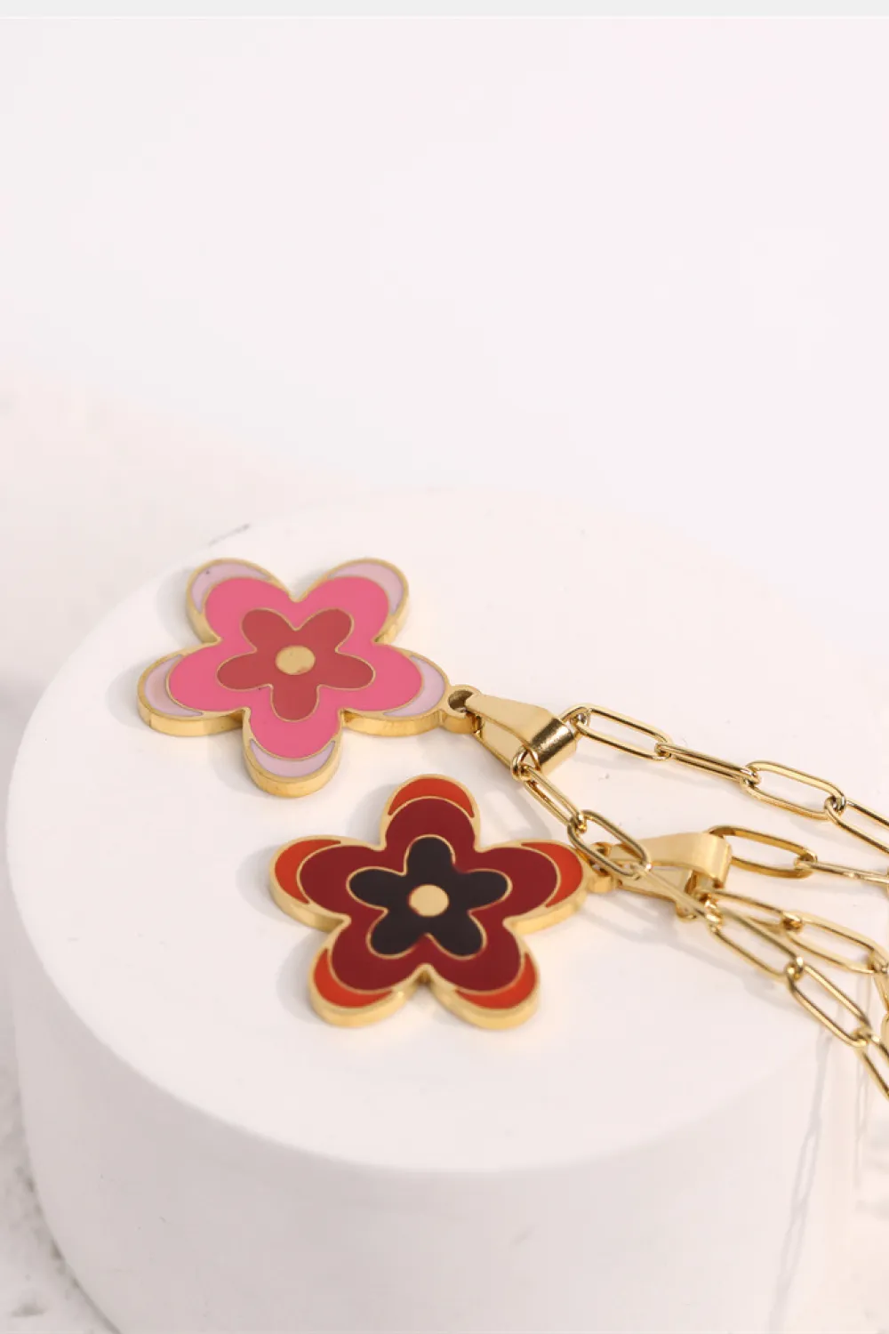 Flower Pendant Stainless Steel Necklace, image 21