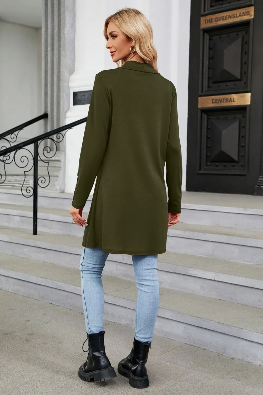 Long Sleeve Open Front Cardigan, image 15