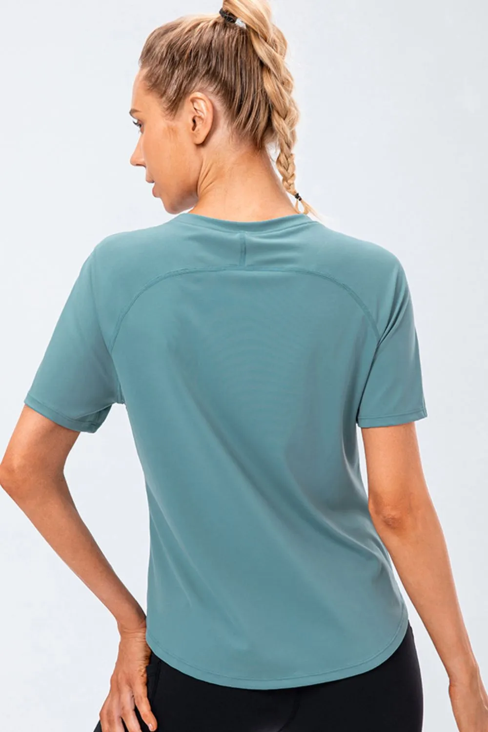Round Neck Raglan Sleeve Active Tee, image 8