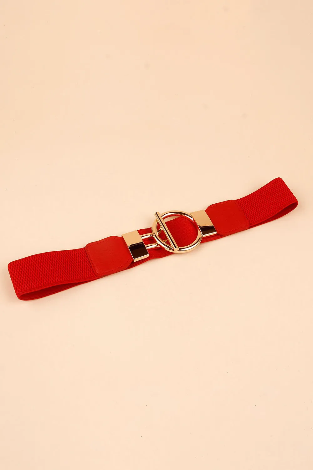 Circle Shape Buckle Zinc Alloy Buckle PU Leather Belt, image 12
