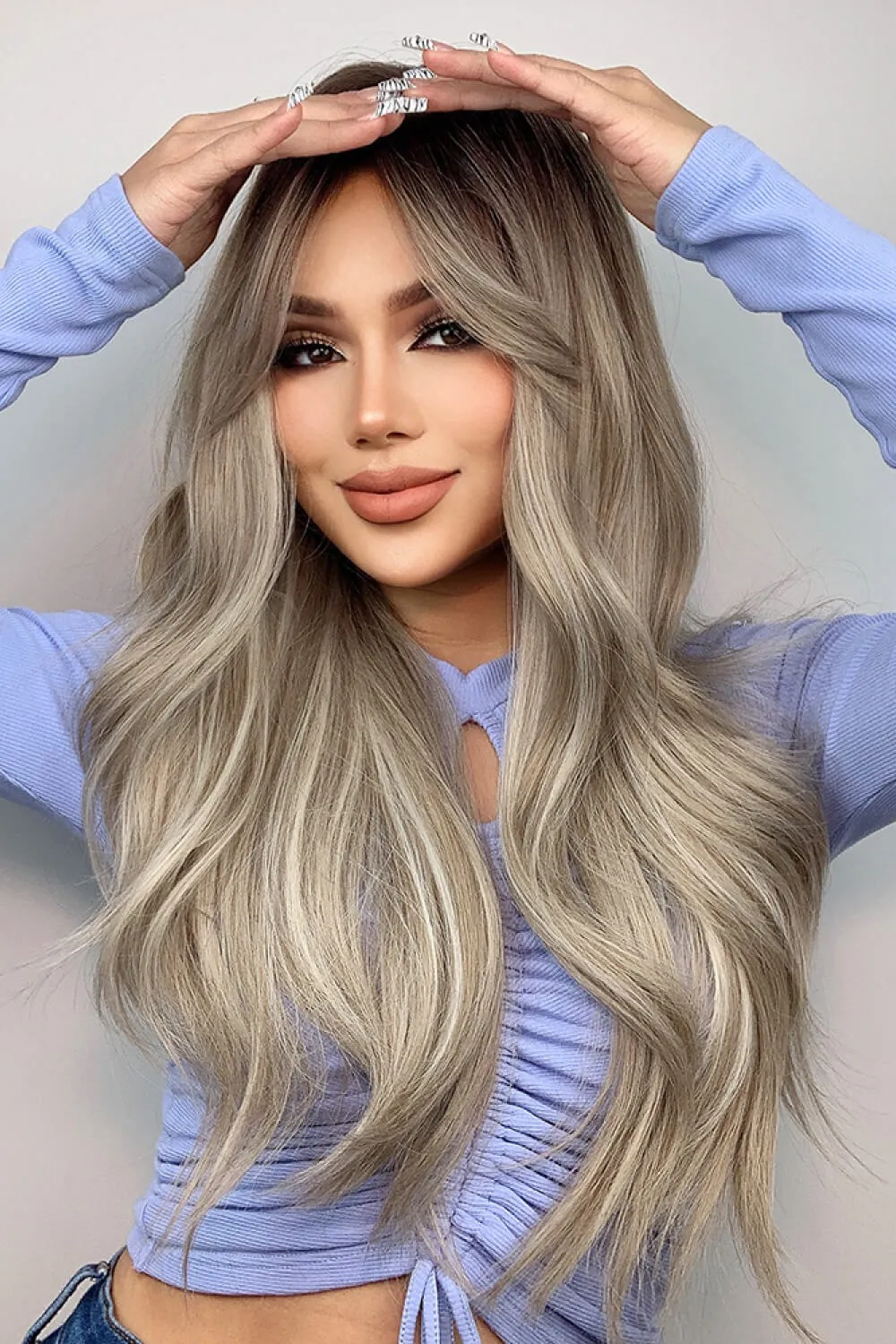 Full Machine Long Wave Wigs 26'', image 4