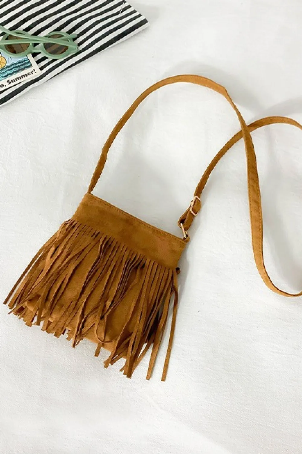 PU Leather Crossbody Bag with Fringe, image 6