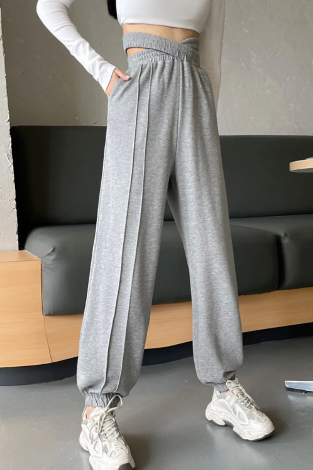 Crisscross Long Sweatpants, image 6