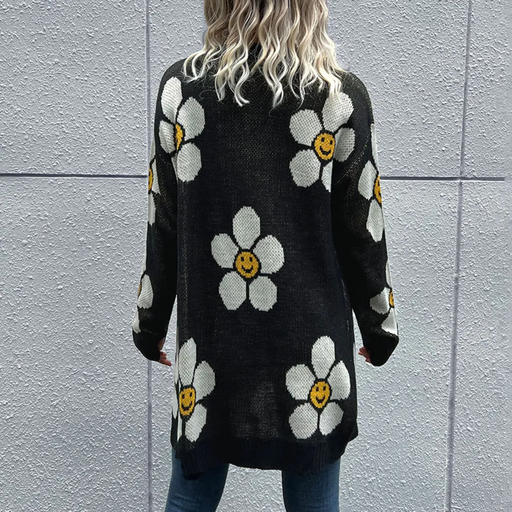 Floral Button Down Longline Cardigan, image 5