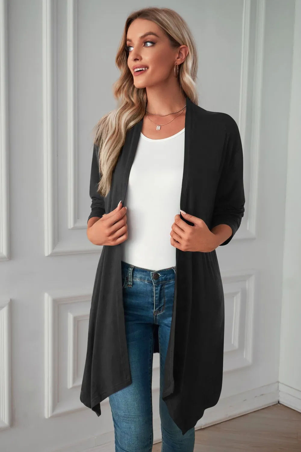 Open Front Long Sleeve Cardigan, image 15