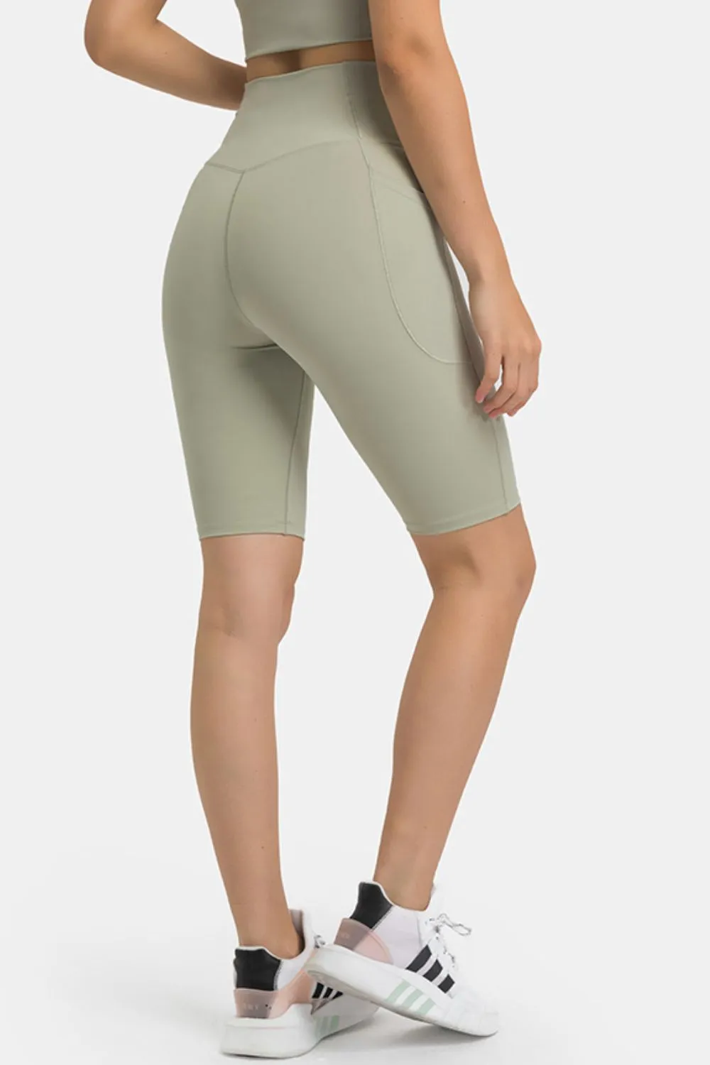 High Waist Biker Shorts with Pockets, image 13