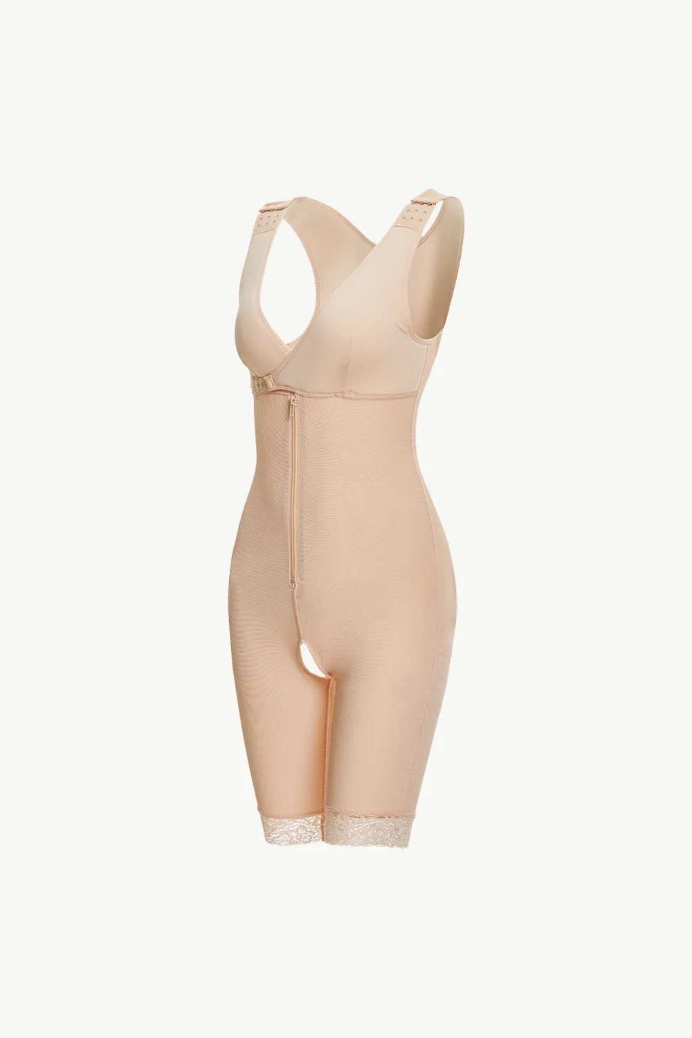 Full Size Lace Trim Shapewear with Zipper, image 5