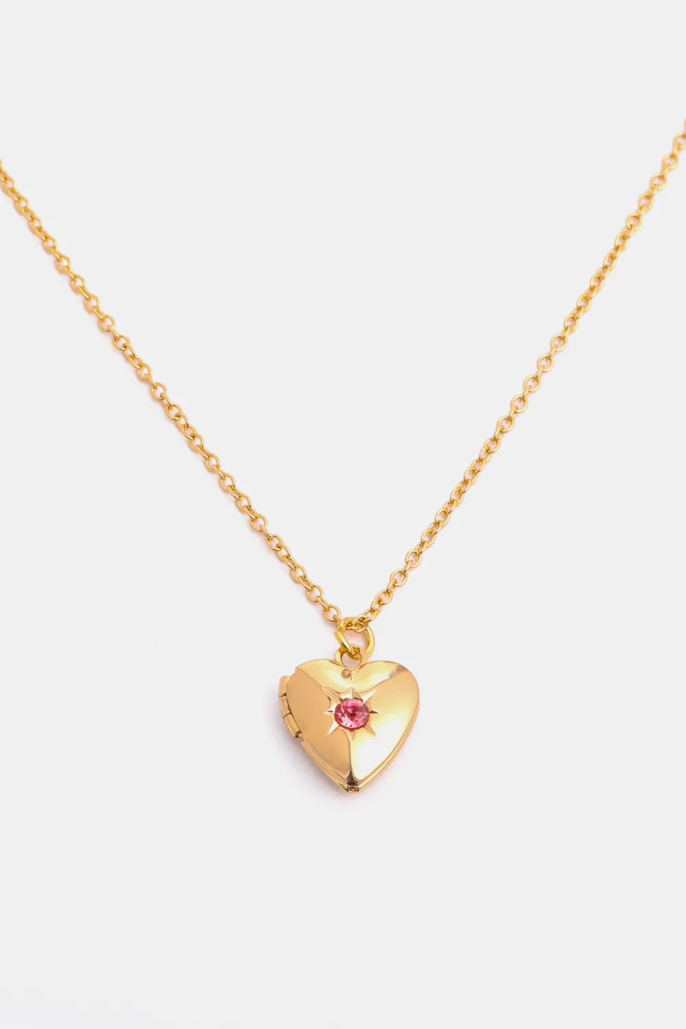 Zircon Heart Shape 14K Gold-Plated Pendant Necklace, image 20