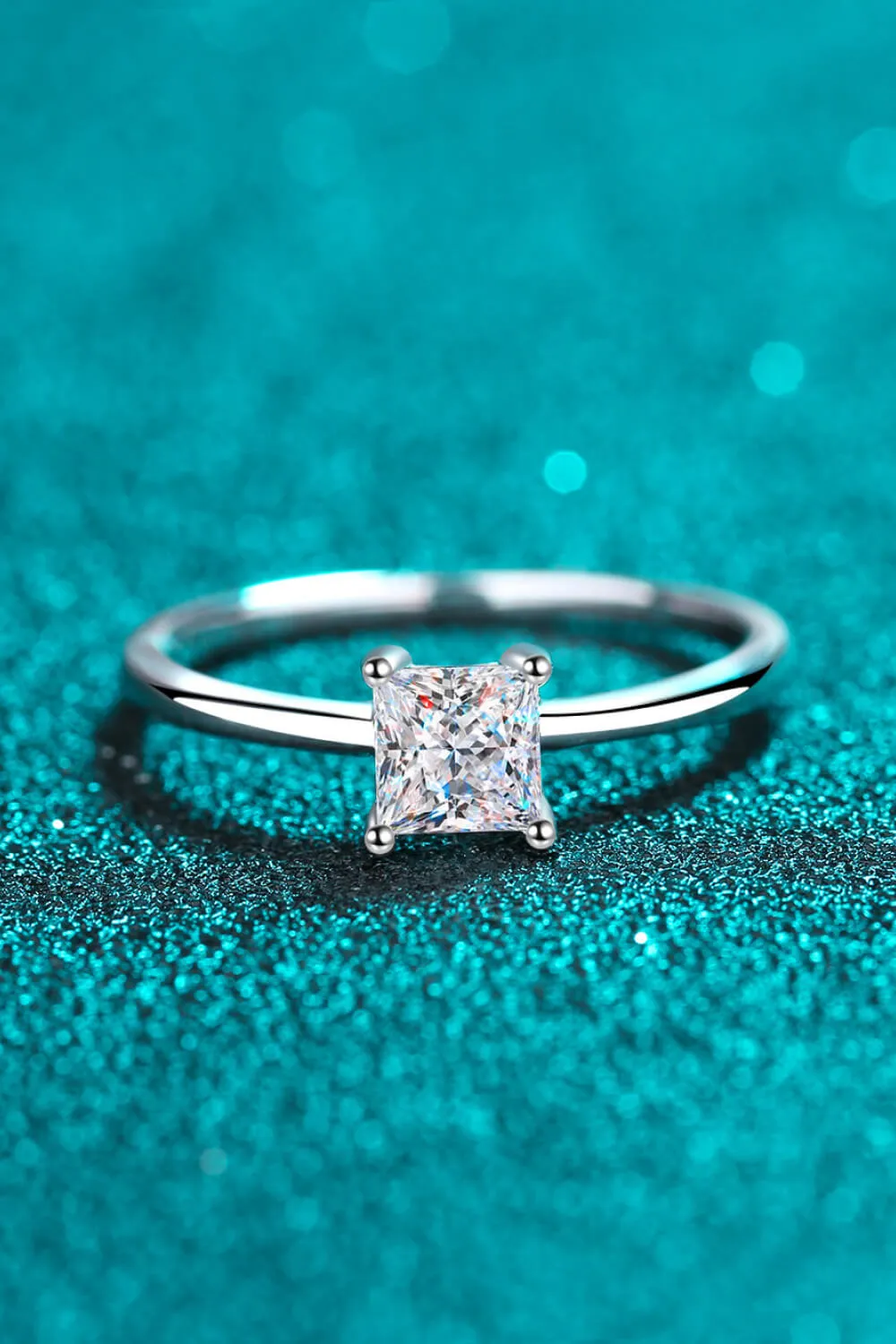 925 Sterling Silver Moissanite Solitaire Ring, image 4