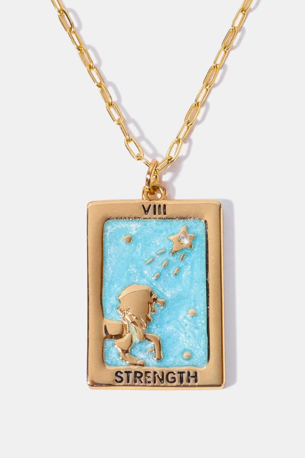 Tarot Card Pendant Copper Necklace, image 11