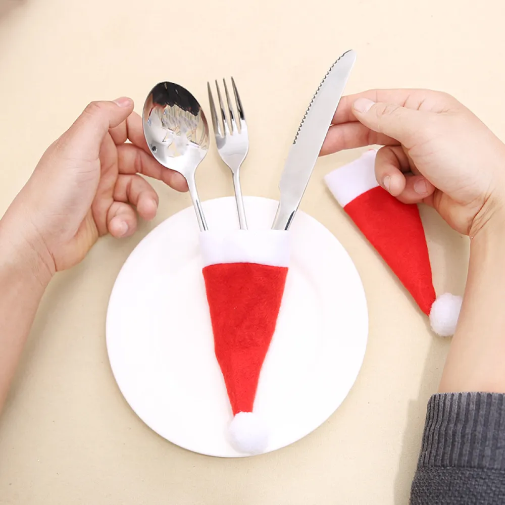 20-Piece Christmas Hat Cutlery Holders, image 4