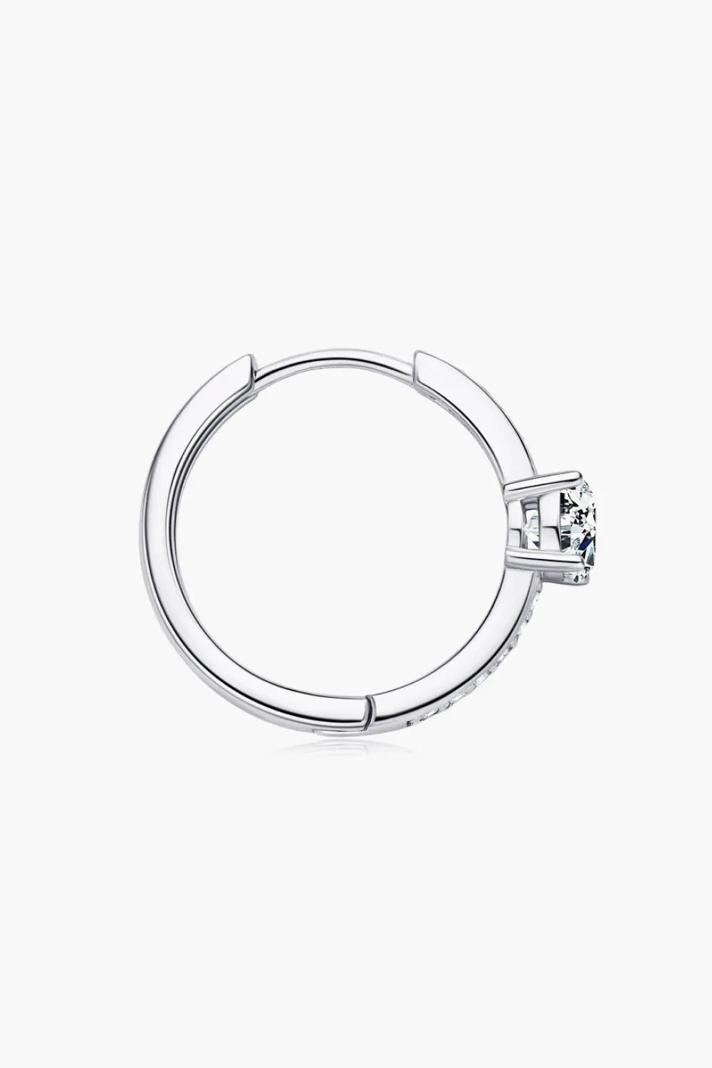 Carry Your Love 1 Carat Moissanite Platinum-Plated Earrings, image 4
