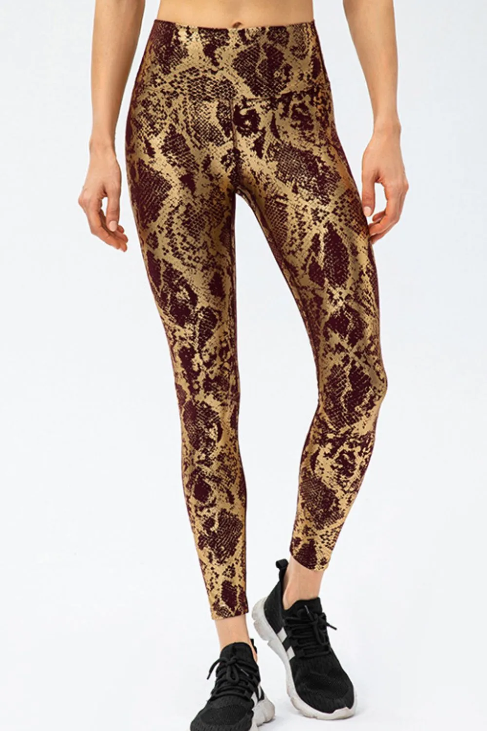 Animal Print Slim Fit Wide Waistband Long Sports Pants, image 10