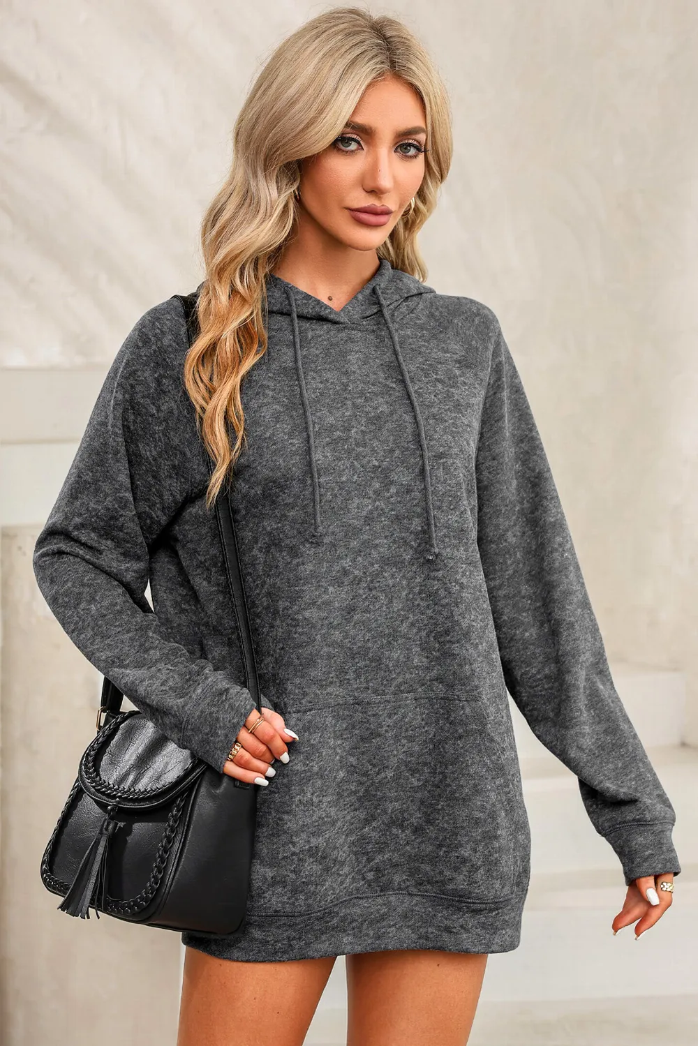 Long Sleeve Front Pocket Hoodie, image 4