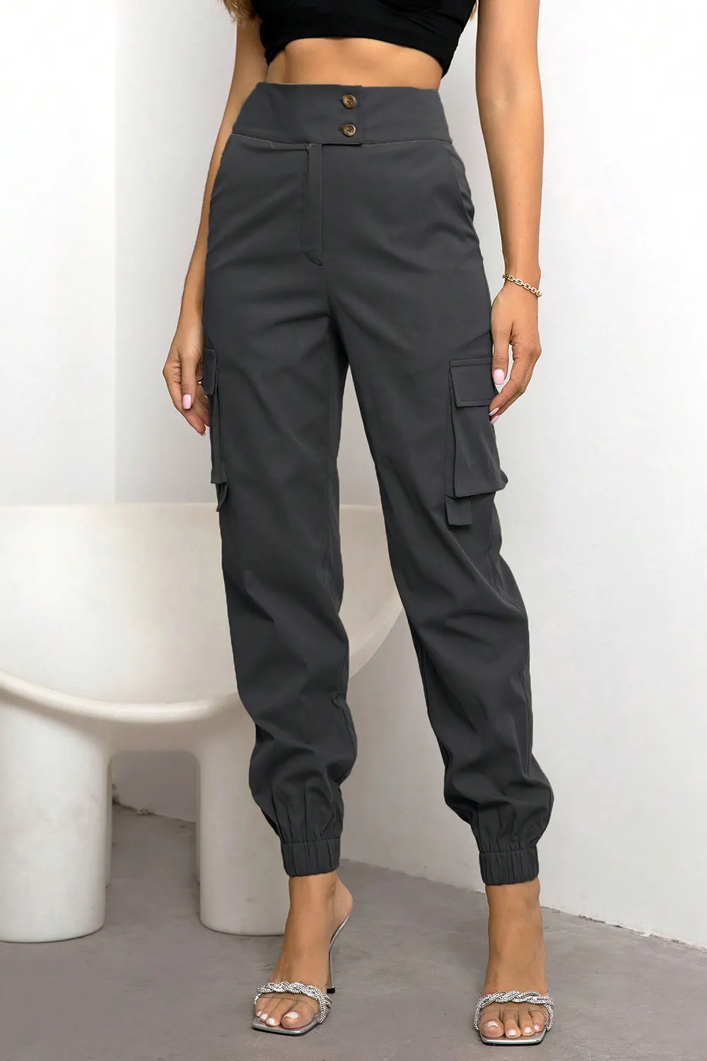 High Waist Cargo Pants, image 9