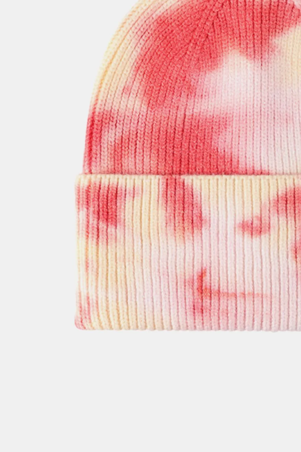 Tie-Dye Cuffed Rib-Knit Beanie Hat, image 11