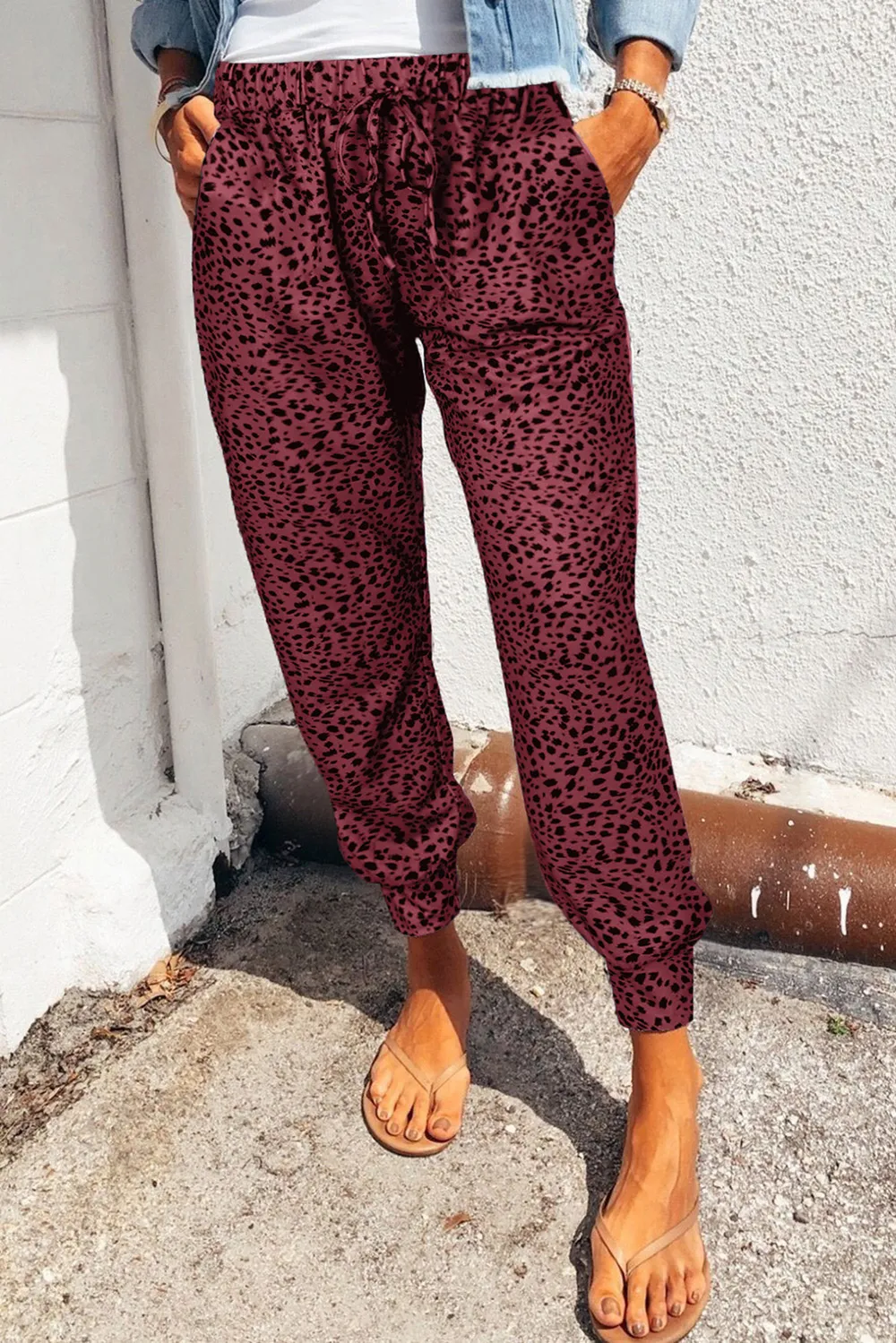 Leopard Print Joggers with Pockets, image 19
