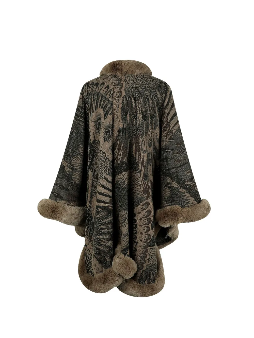 Printed Open Front Poncho, image 12